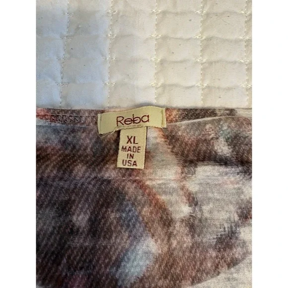 Reba Southwestern Boho Embellished Tunic Top, XL - Picture 2 of 9